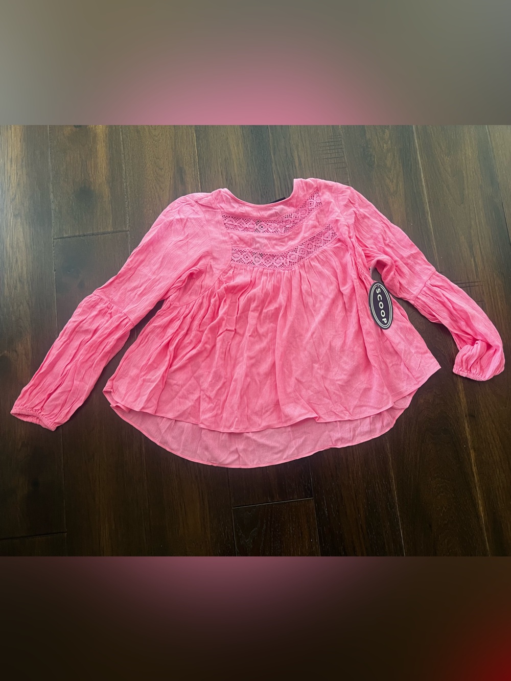 Blouson sleeve ruffle top